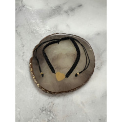 01 Bransoletka na sznurku SERCE SERDUSZKO STAL 316