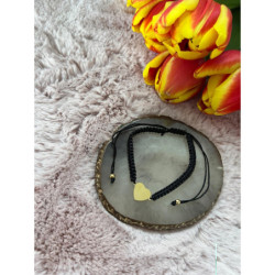 01 Bransoletka na sznurku SERCE SERDUSZKO STAL 316