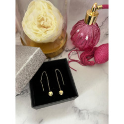 1275 Kolczyki przeciągane MONSTERA LIŚĆ STAL 316L