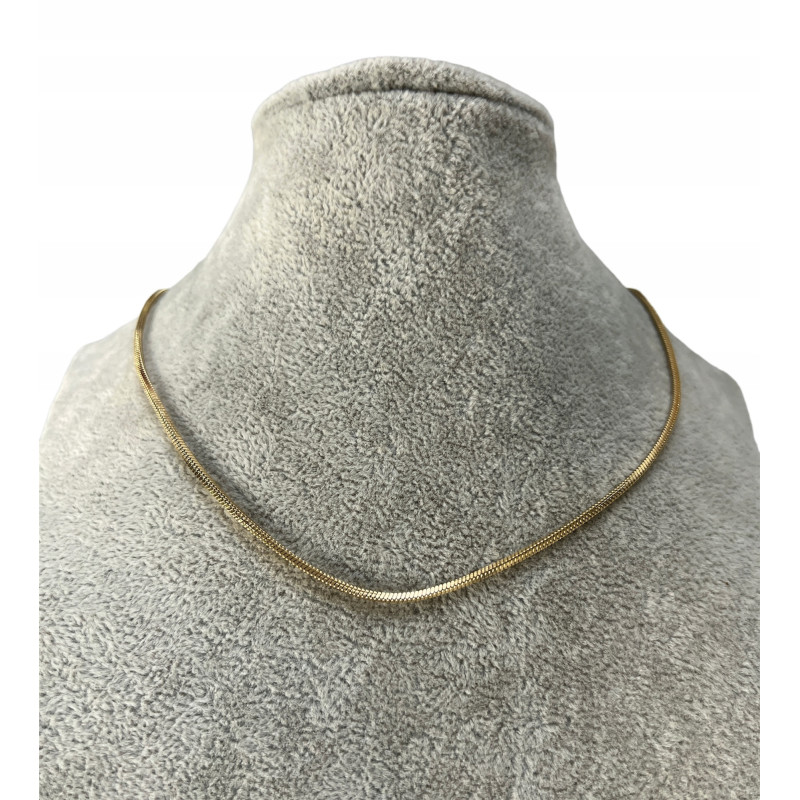 474 Złoty łańcuszek naszyjnik żmijka kwadratowa