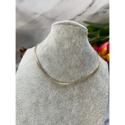 474 Złoty łańcuszek naszyjnik żmijka kwadratowa