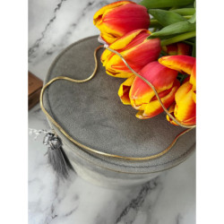 474 Złoty łańcuszek naszyjnik żmijka kwadratowa