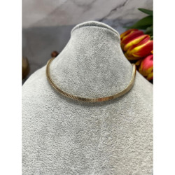 1228 Złoty łańcuszek naszyjnik dwustronny stal 316