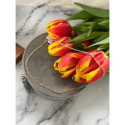 442 Złoty łańcuszek figaro naszyjnik stal 316