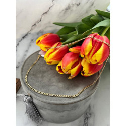 442 Złoty łańcuszek figaro naszyjnik stal 316