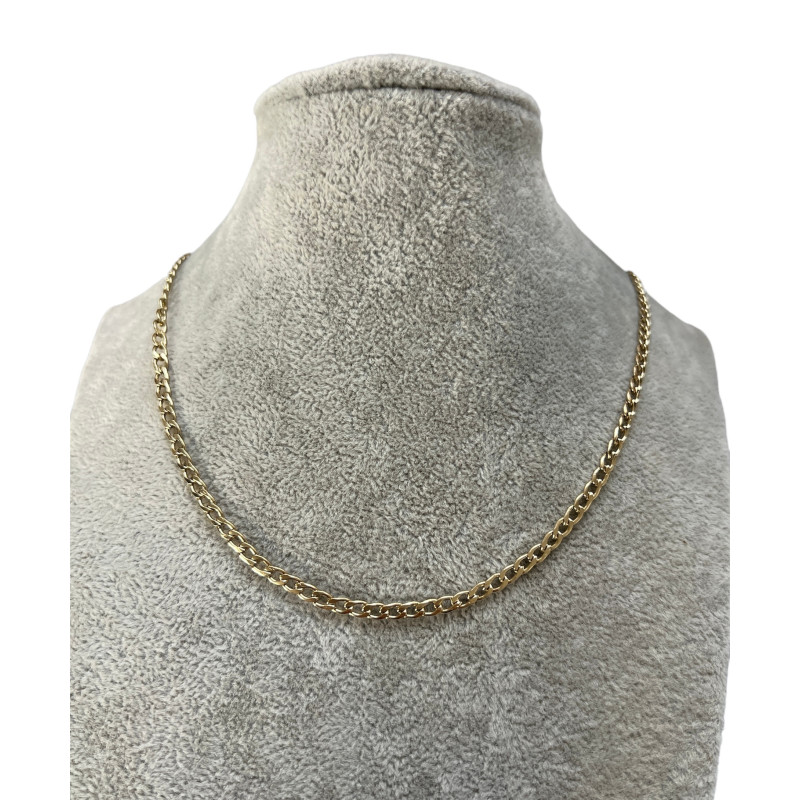 1056 Złota pancerka łańcuszek naszyjnik stal 316