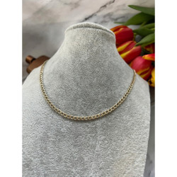 1056 Złota pancerka łańcuszek naszyjnik stal 316