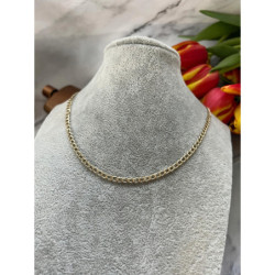 1056 Złota pancerka łańcuszek naszyjnik stal 316