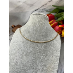 836 Złota celebrytka łańcuszek naszyjnik stal 316