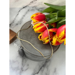 836 Złota celebrytka łańcuszek naszyjnik stal 316