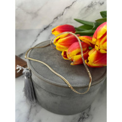 836 Złota celebrytka łańcuszek naszyjnik stal 316