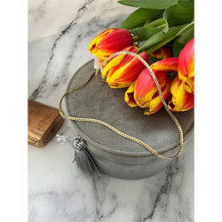 836 Złota celebrytka łańcuszek naszyjnik stal 316