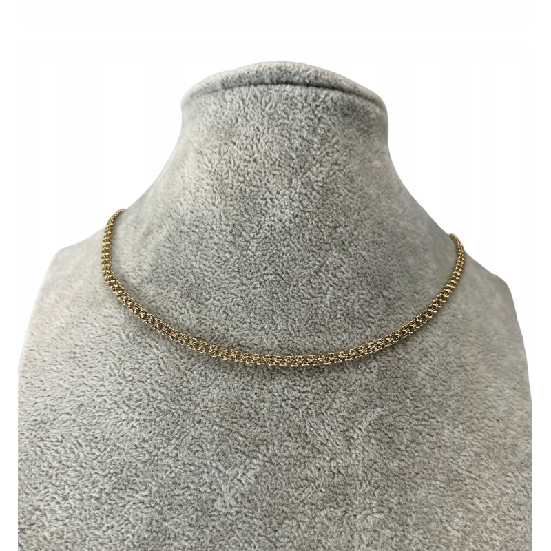 583 Złota celebrytka łańcuszek naszyjnik stal 316