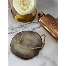 583 Złota celebrytka łańcuszek naszyjnik stal 316