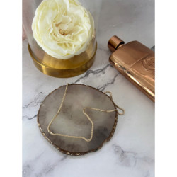 1336 Złota celebrytka łańcuszek naszyjnik stal 316