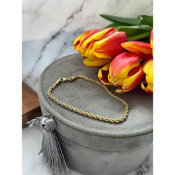 1268 Złota bransoletka KORDA stal 316L