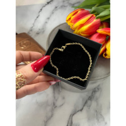 1268 Złota bransoletka KORDA stal 316L