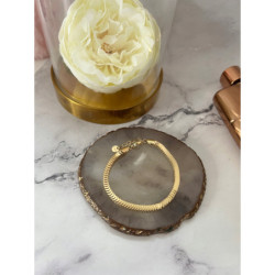 526 Złota bransoletka dwustronna stal 316L