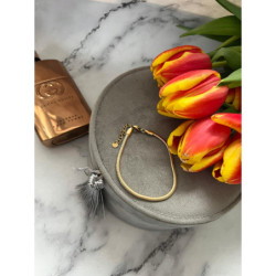 666 Złota bransoletka ŻMIJKA stal 316L