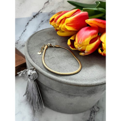 666 Złota bransoletka ŻMIJKA stal 316L