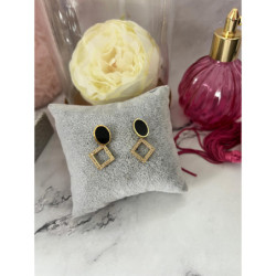 1125 Złote kolczyki wkrętki WISZĄCE STAL 316