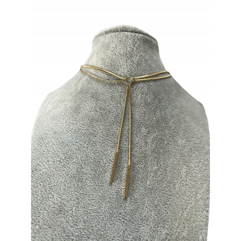 959 Złoty naszyjnik krawatka żmijka BLUEBERRY STAL