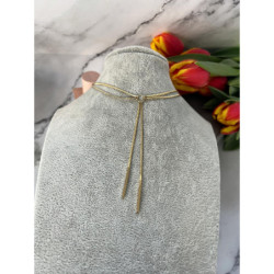 959 Złoty naszyjnik krawatka żmijka BLUEBERRY STAL