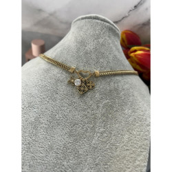 692 Złoty naszyjnik SERCE ZAWIESZKI BLUEBERRY STAL