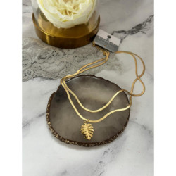 1178 Złoty naszyjnik żmijka MONSTERA BLUEBERRY