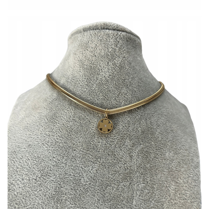 976 Złoty naszyjnik żmijka BLUEBERRY STAL 316L