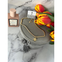 976 Złoty naszyjnik żmijka BLUEBERRY STAL 316L