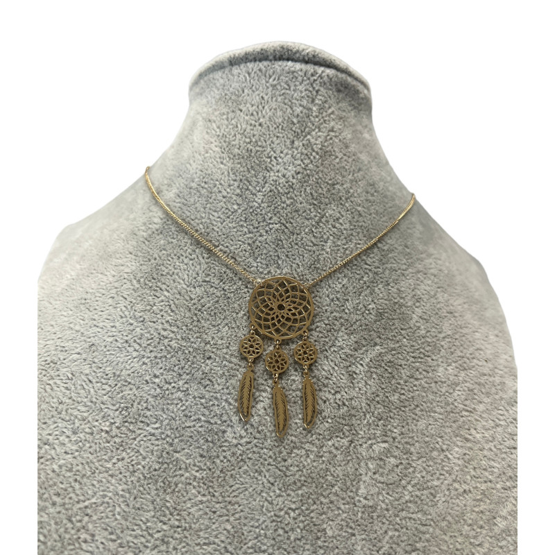 488 Złoty naszyjnik Łapacz Snów BLUEBERRY STAL