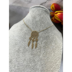 488 Złoty naszyjnik Łapacz Snów BLUEBERRY STAL