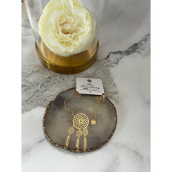 488 Złoty naszyjnik Łapacz Snów BLUEBERRY STAL