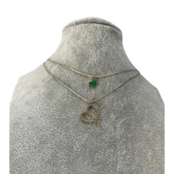 160 Złoty naszyjnik SERCE...