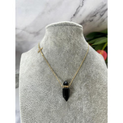 810 Perfumetka naszyjnik BLUEBERRY ONYKS stal