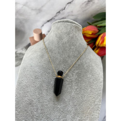 241 Perfumetka naszyjnik BLUEBERRY ONYKS stal