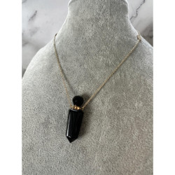 241 Perfumetka naszyjnik BLUEBERRY ONYKS stal