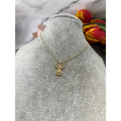 360 Złoty łańcuszek BLUEBERRY ANIOŁEK STAL 316L