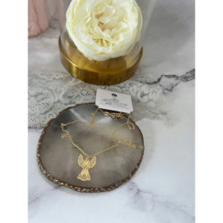 360 Złoty łańcuszek BLUEBERRY ANIOŁEK STAL 316L