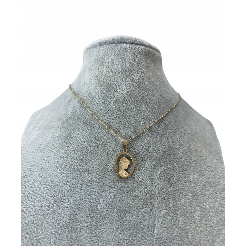 420 Złoty łańcuszek BLUEBERRY MEDALIK STAL 316L