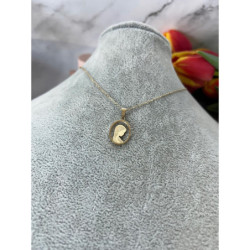 420 Złoty łańcuszek BLUEBERRY MEDALIK STAL 316L