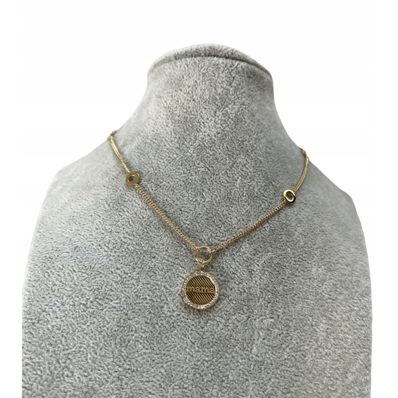 1179 Złoty łańcuszek BLUEBERRY MAMA STAL 316L