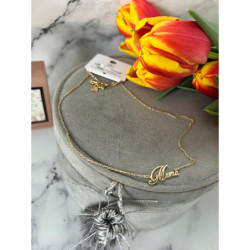 1089 Złoty łańcuszek BLUEBERRY MAMA STAL 316L