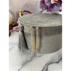 777 Złote kolczyki wkrętki WISZĄCE ŻMIJKI STAL 316