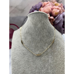 502 Złota celebrytka łańcuszek PIÓRKO PIÓRO STAL