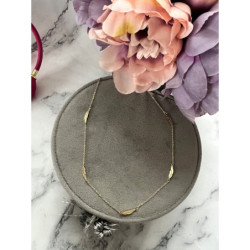 502 Złota celebrytka łańcuszek PIÓRKO PIÓRO STAL