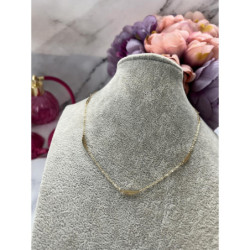 502 Złota celebrytka łańcuszek PIÓRKO PIÓRO STAL