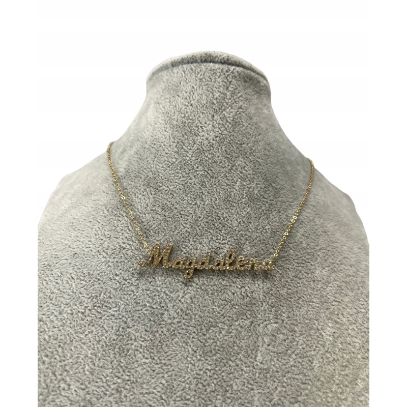 1331 Złota celebrytka łańcuszek imię MAGDALENA
