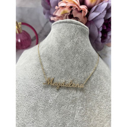 1331 Złota celebrytka łańcuszek imię MAGDALENA